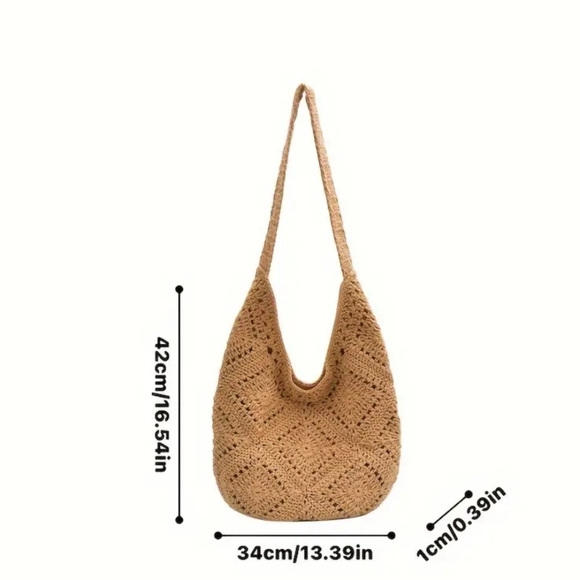 Crochet Floral Pattern Shoulder Bag - Picture 4 of 4